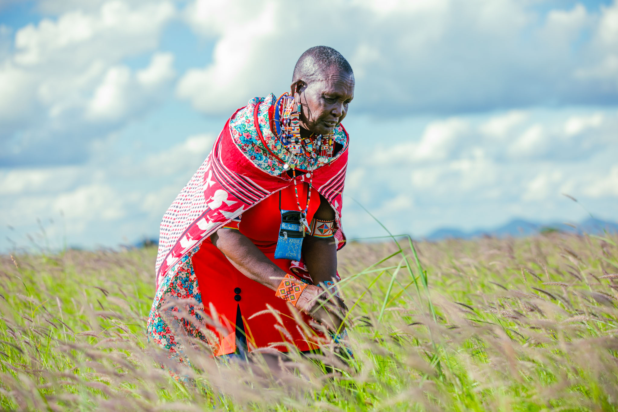 woman in her farm in Kajiado