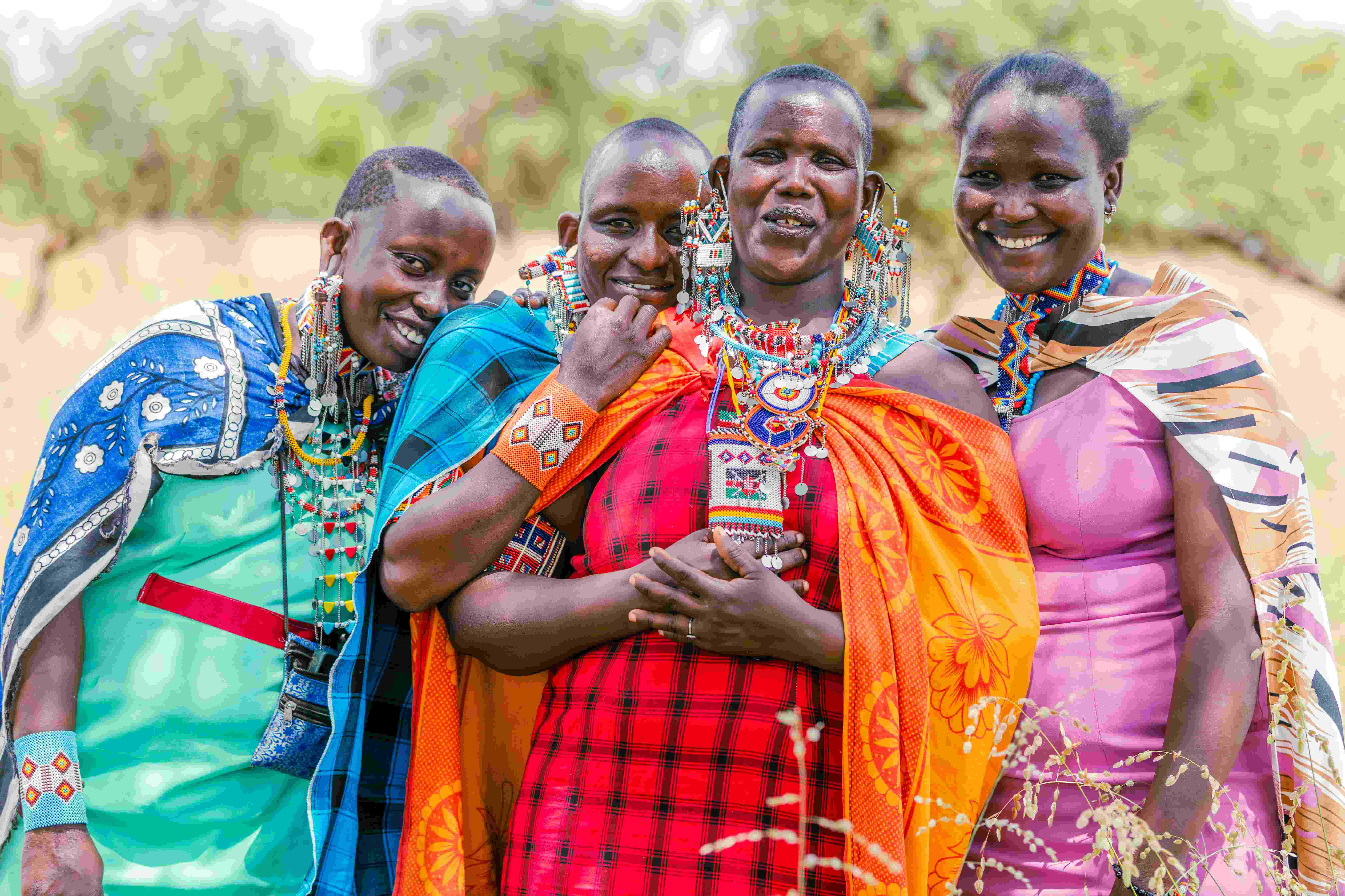 Maasai women in a group photo