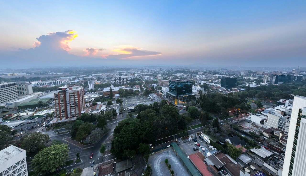 Vista aérea de Ciudad Guatemala