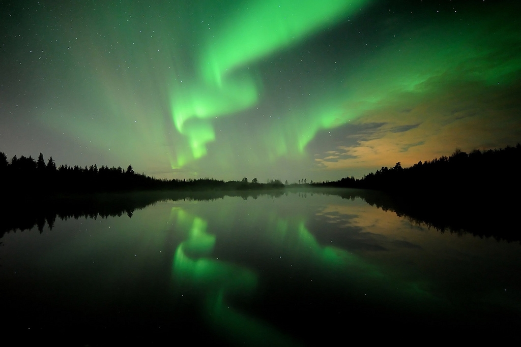 Summer Northern Lights in Oulu