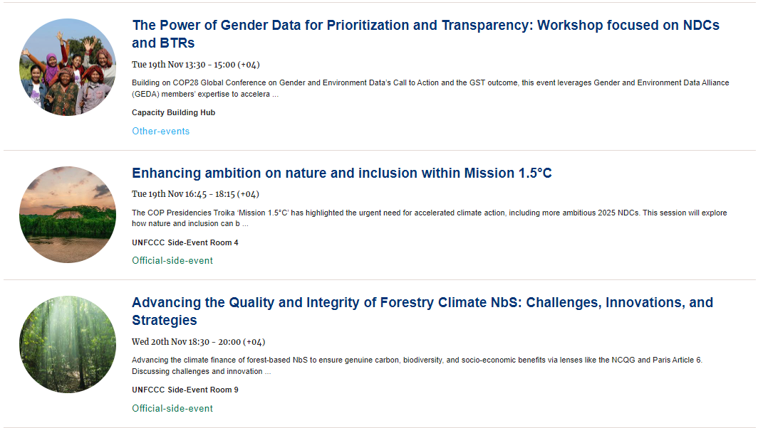 IUCN events COP29
